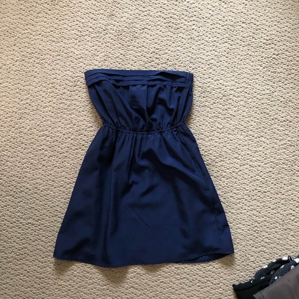 Nordstrom Navy Strapless Mini Dress